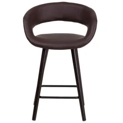 Flash Furniture CH-152561-BRN-VY-GG Brynn Series Cappuccino Wood Counter Height Stool With Brown Vinyl Seat 7 Flash Furniture CH-152561-BRN-VY-GG Brynn Series Cappuccino Wood Counter Height Stool With Brown Vinyl Seat -BFM Seating sHOP 1423570