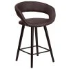 Flash Furniture CH-152561-BRN-VY-GG Brynn Series Cappuccino Wood Counter Height Stool With Brown Vinyl Seat 1 Flash Furniture CH-152561-BRN-VY-GG Brynn Series Cappuccino Wood Counter Height Stool With Brown Vinyl Seat -BFM Seating sHOP 1423576