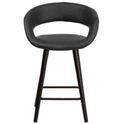 Flash Furniture CH-152561-BK-VY-GG Brynn Series Cappuccino Wood Counter Height Stool With Black Vinyl Seat 7 Flash Furniture CH-152561-BK-VY-GG Brynn Series Cappuccino Wood Counter Height Stool With Black Vinyl Seat -BFM Seating sHOP 1423785