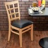Lancaster Table & Seating Natural Wooden Window Back Chair With 2 1/2" Padded Seat -BFM Seating sHOP 1667789