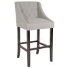 Flash Furniture CH-182020-T-30-LTGY-F-GG Carmel Series Light Gray Tufted Fabric Bar Stool With Walnut Frame And Nail Trim Accent 1 Flash Furniture CH-182020-T-30-LTGY-F-GG Carmel Series Light Gray Tufted Fabric Bar Stool With Walnut Frame And Nail Trim Accent -BFM Seating sHOP 1730157