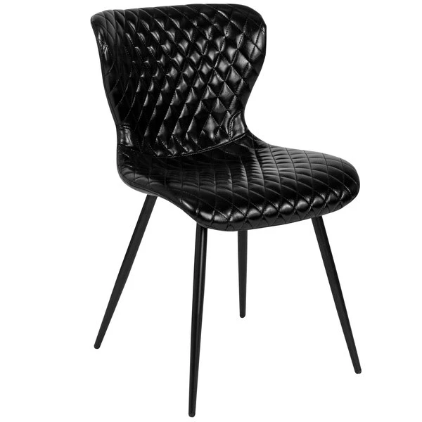 Flash Furniture LF-9-07A-BLK-GG Bristol Contemporary Black Vinyl Upholstered Chair 3 Flash Furniture LF-9-07A-BLK-GG Bristol Contemporary Black Vinyl Upholstered Chair
