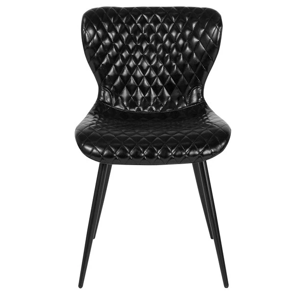 Flash Furniture LF-9-07A-BLK-GG Bristol Contemporary Black Vinyl Upholstered Chair 5 Flash Furniture LF-9-07A-BLK-GG Bristol Contemporary Black Vinyl Upholstered Chair - Image 3
