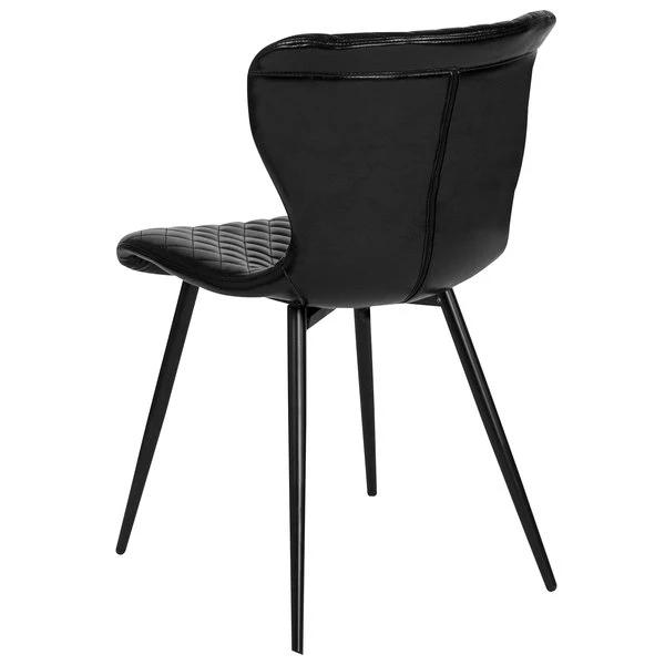 Flash Furniture LF-9-07A-BLK-GG Bristol Contemporary Black Vinyl Upholstered Chair 4 Flash Furniture LF-9-07A-BLK-GG Bristol Contemporary Black Vinyl Upholstered Chair - Image 2