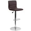 Flash Furniture CH-92023-1-BRN-GG Brown Vinyl Contemporary Adjustable Height Barstool -BFM Seating sHOP 1819500