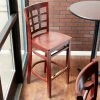 Lancaster Table & Seating Mahogany Finish Wooden Window Back Bar Height Chair 2 Lancaster Table & Seating Mahogany Finish Wooden Window Back Bar Height Chair -BFM Seating sHOP 1845581