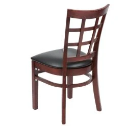 Lancaster Table & Seating Mahogany Wooden Window Back Chair With 2 1/2" Padded Seat -BFM Seating sHOP 1845792
