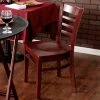 Lancaster Table & Seating Mahogany Finish Wooden Ladder Back Cafe Chair -BFM Seating sHOP 1846228