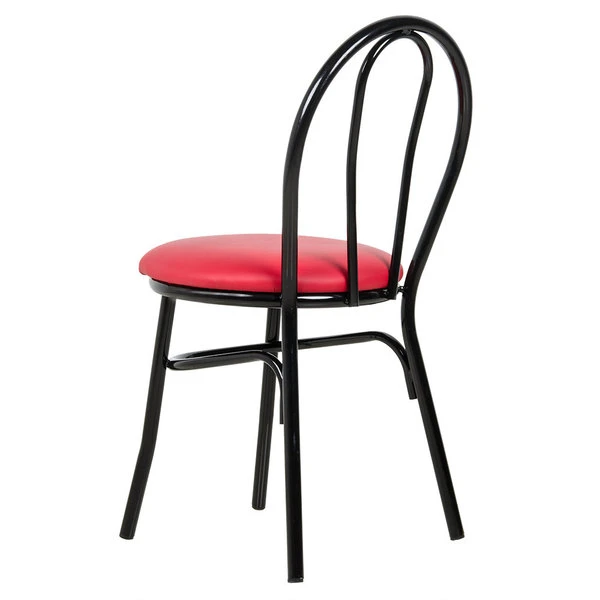 Lancaster Table & Seating Red Hairpin Cafe Chair With 1 1/4" Padded Seat 5 Lancaster Table & Seating Red Hairpin Cafe Chair With 1 1/4" Padded Seat - Image 3
