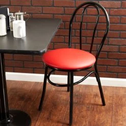 Lancaster Table & Seating Red Hairpin Cafe Chair With 1 1/4" Padded Seat 11 Lancaster Table & Seating Red Hairpin Cafe Chair With 1 1/4" Padded Seat -BFM Seating sHOP 1848006