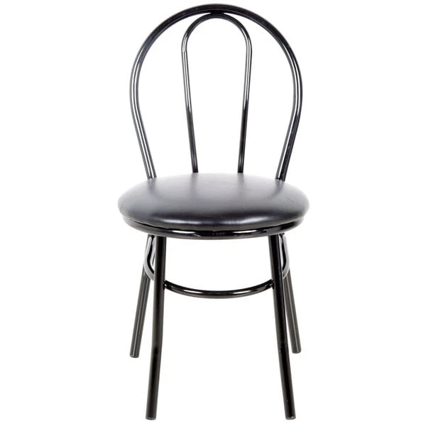 Lancaster Table & Seating Black Hairpin Cafe Chair With 1 1/4" Padded Seat 6 Lancaster Table & Seating Black Hairpin Cafe Chair With 1 1/4" Padded Seat - Image 4