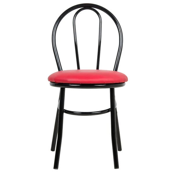 Lancaster Table & Seating Red Hairpin Cafe Chair With 1 1/4" Padded Seat 6 Lancaster Table & Seating Red Hairpin Cafe Chair With 1 1/4" Padded Seat - Image 4