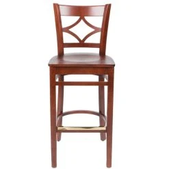 Lancaster Table & Seating Mahogany Finish Wooden Diamond Back Bar Height Chair 9 Lancaster Table & Seating Mahogany Finish Wooden Diamond Back Bar Height Chair -BFM Seating sHOP 1866794