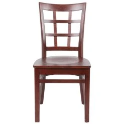 Lancaster Table & Seating Mahogany Finish Wooden Window Back Cafe Chair 9 Lancaster Table & Seating Mahogany Finish Wooden Window Back Cafe Chair -BFM Seating sHOP 1867299