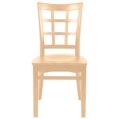 Lancaster Table & Seating Natural Finish Wooden Window Back Cafe Chair -BFM Seating sHOP 1867308