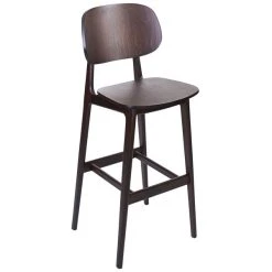 BFM Seating Emma Dark Walnut Bar Height Chair