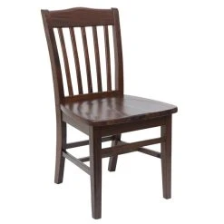 BFM Seating Columbia Dark Walnut Beechwood Chair