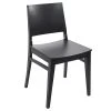 BFM Seating Dover Black Stain Colored Beechwood Chair With Wooden Seat