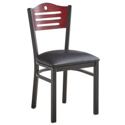 Lancaster Table & Seating Mahogany Finish Bistro Dining Chair With 1 1/2" Padded Seat -BFM Seating sHOP 2065889