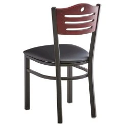 Lancaster Table & Seating Mahogany Finish Bistro Dining Chair With 1 1/2" Padded Seat -BFM Seating sHOP 2065890
