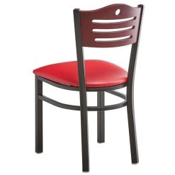 Lancaster Table & Seating Mahogany Finish Bistro Dining Chair With 1 1/2" Red Padded Seat 9 Lancaster Table & Seating Mahogany Finish Bistro Dining Chair With 1 1/2" Red Padded Seat -BFM Seating sHOP 2065952
