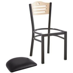 Lancaster Table & Seating Natural Finish Bistro Dining Chair With 1 1/2" Padded Seat -BFM Seating sHOP 2065964