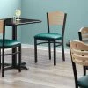 Lancaster Table & Seating Natural Finish Bistro Dining Chair With 1 1/2" Green Padded Seat 1 Lancaster Table & Seating Natural Finish Bistro Dining Chair With 1 1/2" Green Padded Seat -BFM Seating sHOP 2069264
