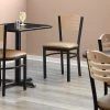 Lancaster Table & Seating Natural Finish Bistro Dining Chair With 1 1/2" Light Brown Padded Seat 2 Lancaster Table & Seating Natural Finish Bistro Dining Chair With 1 1/2" Light Brown Padded Seat -BFM Seating sHOP 2069267