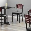 Lancaster Table & Seating Mahogany Finish Bistro Dining Chair With 1 1/2" Padded Seat 2 Lancaster Table & Seating Mahogany Finish Bistro Dining Chair With 1 1/2" Padded Seat -BFM Seating sHOP 2069276