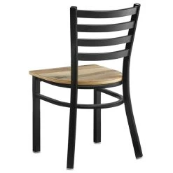 Lancaster Table & Seating Black Finish Ladder Back Chair With Driftwood Seat 9 Lancaster Table & Seating Black Finish Ladder Back Chair With Driftwood Seat -BFM Seating sHOP 2078811
