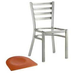 Lancaster Table & Seating Clear Coat Finish Ladder Back Chair With Cherry Wood Seat -BFM Seating sHOP 2079801