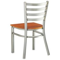 Lancaster Table & Seating Clear Coat Finish Ladder Back Chair With Cherry Wood Seat -BFM Seating sHOP 2079803