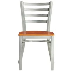 Lancaster Table & Seating Clear Coat Finish Ladder Back Chair With Cherry Wood Seat -BFM Seating sHOP 2079804