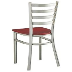 Lancaster Table & Seating Clear Coat Finish Ladder Back Chair With Mahogany Wood Seat -BFM Seating sHOP 2079861