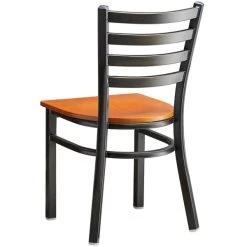 Lancaster Table & Seating Distressed Copper Finish Ladder Back Chair With Cherry Wood Seat -BFM Seating sHOP 2088557