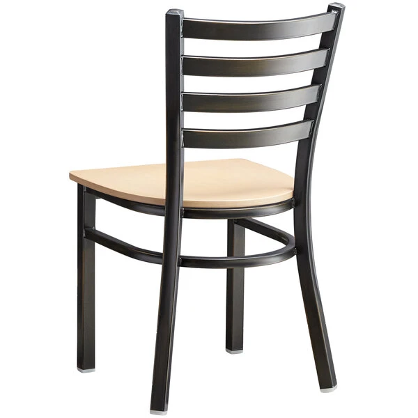 Lancaster Table & Seating Distressed Copper Finish Ladder Back Chair With Natural Wood Seat 5 Lancaster Table & Seating Distressed Copper Finish Ladder Back Chair With Natural Wood Seat - Image 3