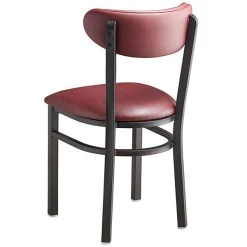 LT&S Boomerang Series Lancaster Table & Seating Boomerang Black Finish Chair With 2 1/2" Burgundy Vinyl Padded Seat And Back 7 LT&S Boomerang Series Lancaster Table & Seating Boomerang Black Finish Chair With 2 1/2" Burgundy Vinyl Padded Seat And Back -BFM Seating sHOP 2092606