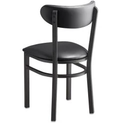 LT&S Boomerang Series Lancaster Table & Seating Boomerang Black Finish Chair With 2 1/2" Black Vinyl Padded Seat And Back 7 LT&S Boomerang Series Lancaster Table & Seating Boomerang Black Finish Chair With 2 1/2" Black Vinyl Padded Seat And Back -BFM Seating sHOP 2093179