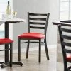 Lancaster Table & Seating Distressed Copper Finish Ladder Back Chair With 2 1/2" Red Vinyl Padded Seat 1 Lancaster Table & Seating Distressed Copper Finish Ladder Back Chair With 2 1/2" Red Vinyl Padded Seat -BFM Seating sHOP 2097395