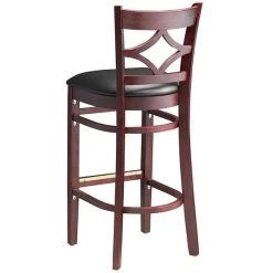 Lancaster Table & Seating Mahogany Diamond Back Bar Height Chair With 2 1/2" Padded Seat -BFM Seating sHOP 2097656
