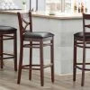 Lancaster Table & Seating Mahogany Diamond Back Bar Height Chair With 2 1/2" Padded Seat -BFM Seating sHOP 2097658