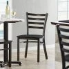 Lancaster Table & Seating Distressed Copper Finish Ladder Back Chair With Black Wood Seat -BFM Seating sHOP 2098694