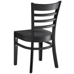 Lancaster Table & Seating Black Finish Wooden Ladder Back Chair With Black Wooden Seat 9 Lancaster Table & Seating Black Finish Wooden Ladder Back Chair With Black Wooden Seat -BFM Seating sHOP 2105234