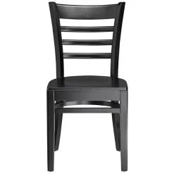 Lancaster Table & Seating Black Finish Wooden Ladder Back Chair With Black Wooden Seat 11 Lancaster Table & Seating Black Finish Wooden Ladder Back Chair With Black Wooden Seat -BFM Seating sHOP 2105235