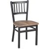 BFM Seating Troy Sand Black Steel Slat Back Chair With Relic Knotty Pine Melamine Seat 2 BFM Seating Troy Sand Black Steel Slat Back Chair With Relic Knotty Pine Melamine Seat -BFM Seating sHOP 2176062