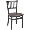 BFM Seating Troy Sand Black Steel Slat Back Chair With Relic Rustic Copper Melamine Seat -BFM Seating sHOP 2176063