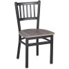BFM Seating Troy Sand Black Steel Slat Back Chair With Relic Chestnut Melamine Seat 1 BFM Seating Troy Sand Black Steel Slat Back Chair With Relic Chestnut Melamine Seat -BFM Seating sHOP 2176109