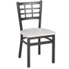 BFM Seating Marietta Sand Black Steel Window Back Chair With Relic Antique Wash Melamine Seat