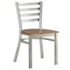 Lancaster Table & Seating Clear Coat Finish Ladder Back Chair With Vintage Wood Seat -BFM Seating sHOP 2197773