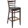 BFM Seating Berkeley Dark Walnut Beechwood Ladder Back Barstool With 2" Black Vinyl Seat 1 BFM Seating Berkeley Dark Walnut Beechwood Ladder Back Barstool With 2" Black Vinyl Seat -BFM Seating sHOP 2203742